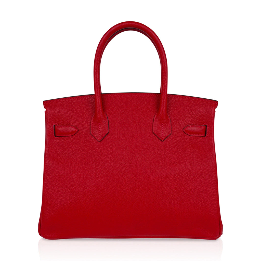 Birkin 30 Bag Rouge Casaque Epsom Leather with Palladium Hardware