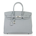 Birkin 35 Bag Blue Bleu Pale Togo Palladium Hardware