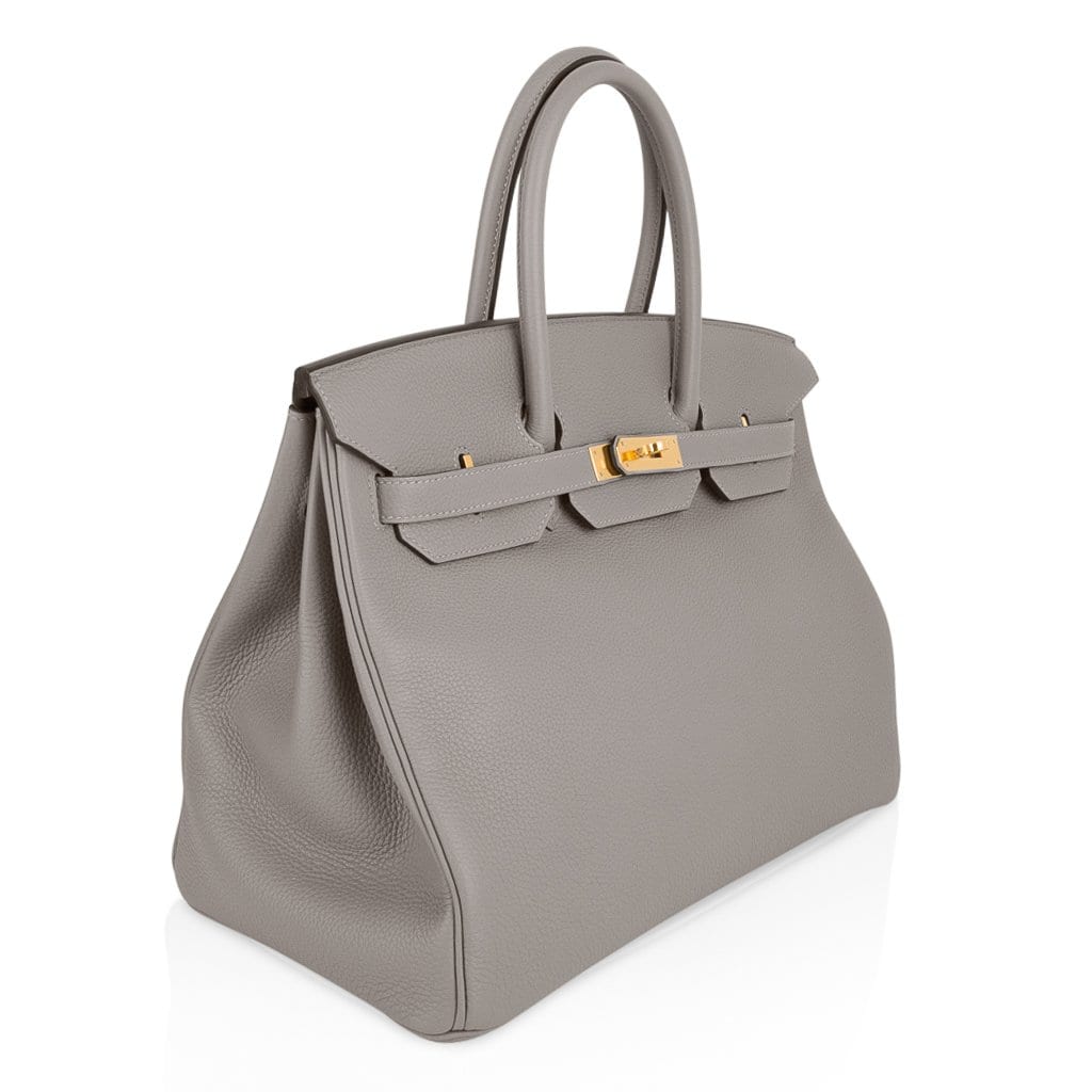 Birkin 35 Bag Gris Asphalte Togo Gold Hardware