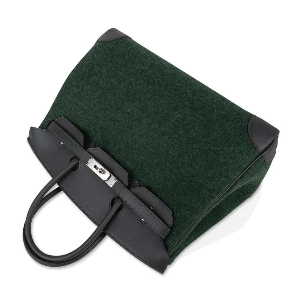 Birkin 35 Limited Edition Bi-Color Vert Anglais Feutre Vert Cypress Swift