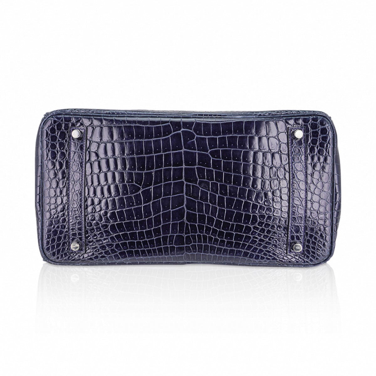 Birkin 35 Bleu Roi Porosus Crocodile Palladium Hardware