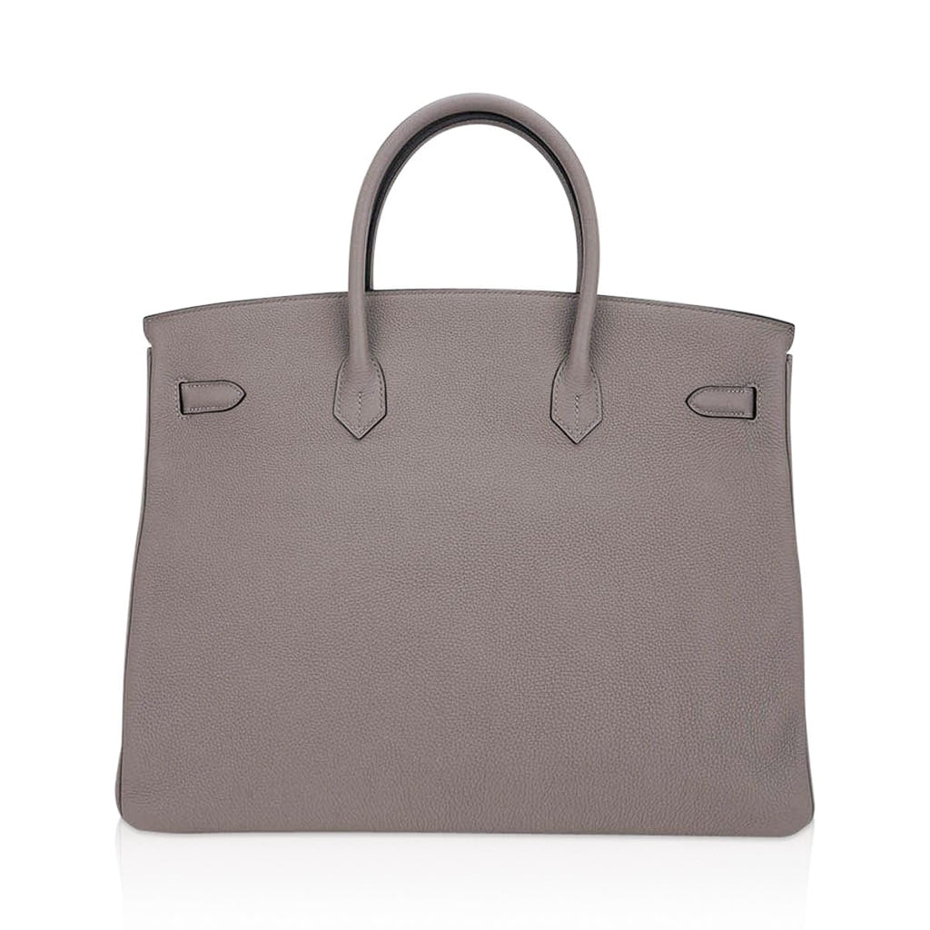 Birkin 40 Gris Asphalte Bag Gold Hardware Togo Leather