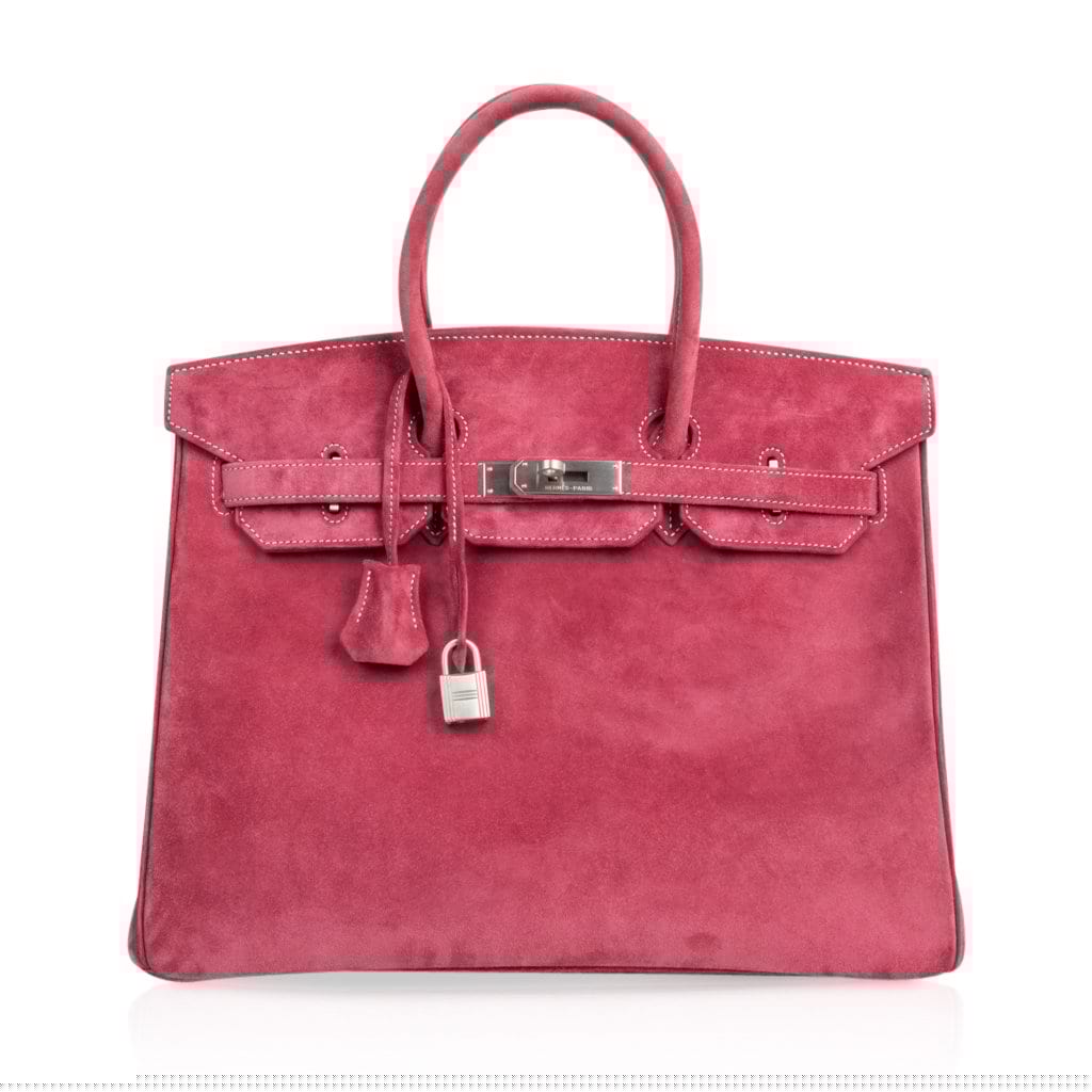 Birkin 35 Bag Fuchsia Pink Doblis Palladium Rare