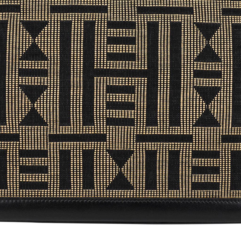 Limited Edition Vintage Horizons Birkin 40 Black Box Leather with Gold Embroidered Toile