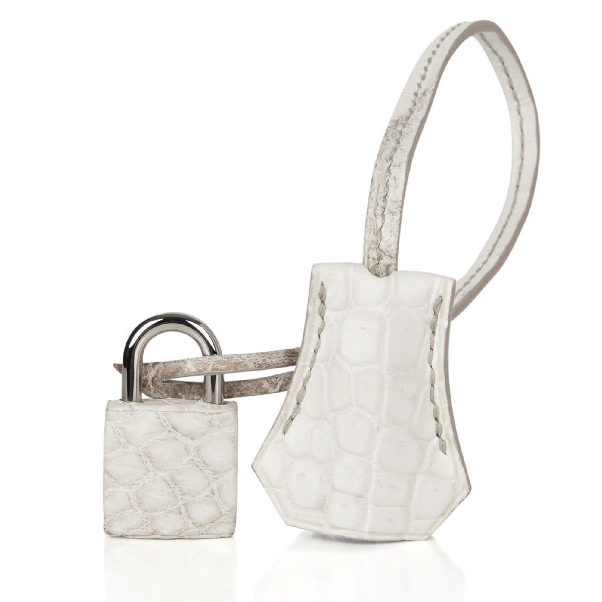 Birkin 35 Himalaya Blanc Crocodile Palladium Hardware