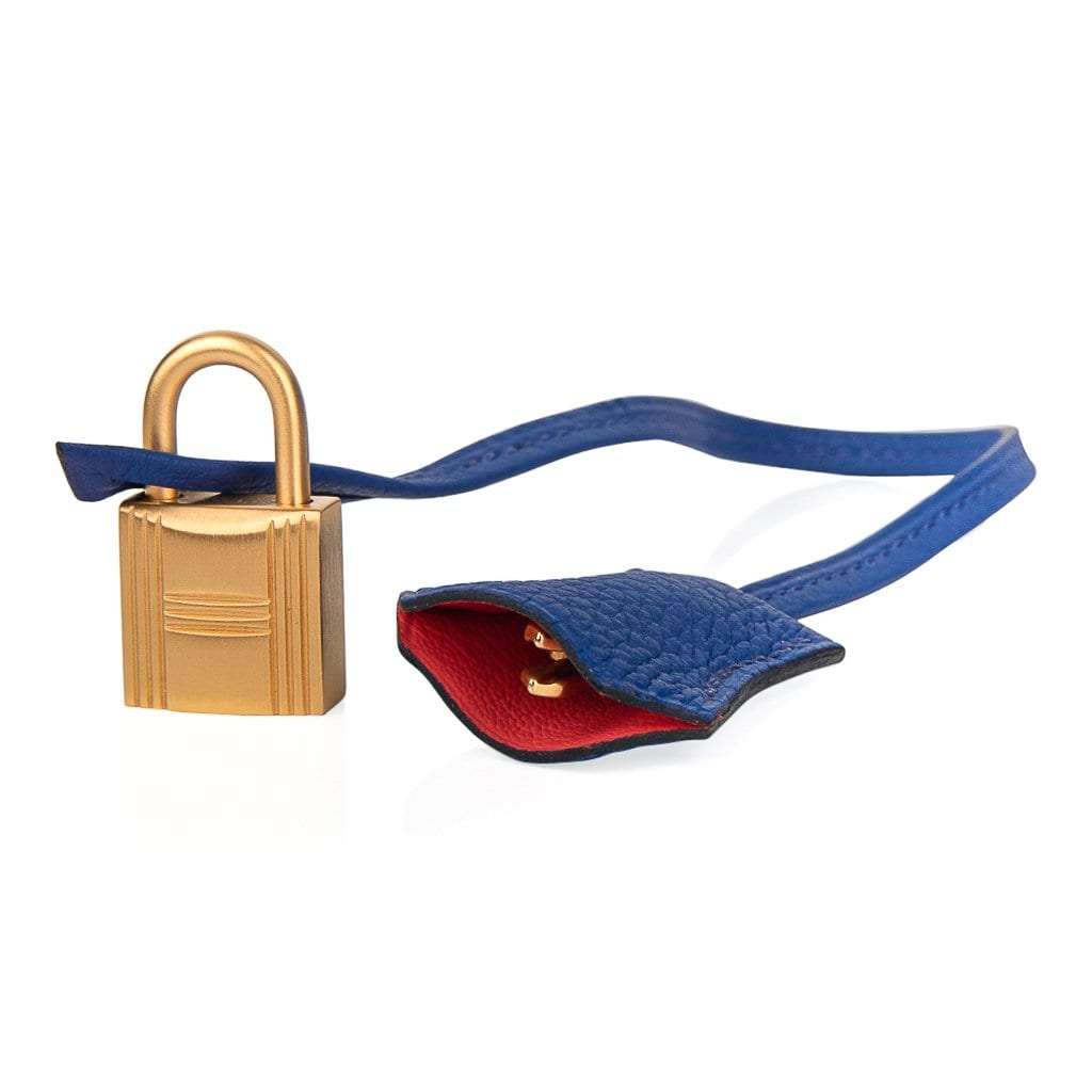 Birkin HSS 40 Bag Electric Blue / Rose Jaipur Brushed Gold Hardware