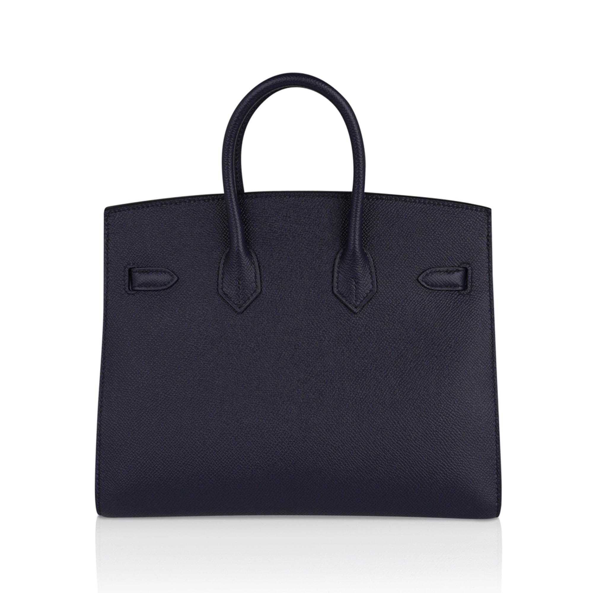 Birkin Sellier 25 Bag Blue Indigo Epsom Leather with Palladium Hardware