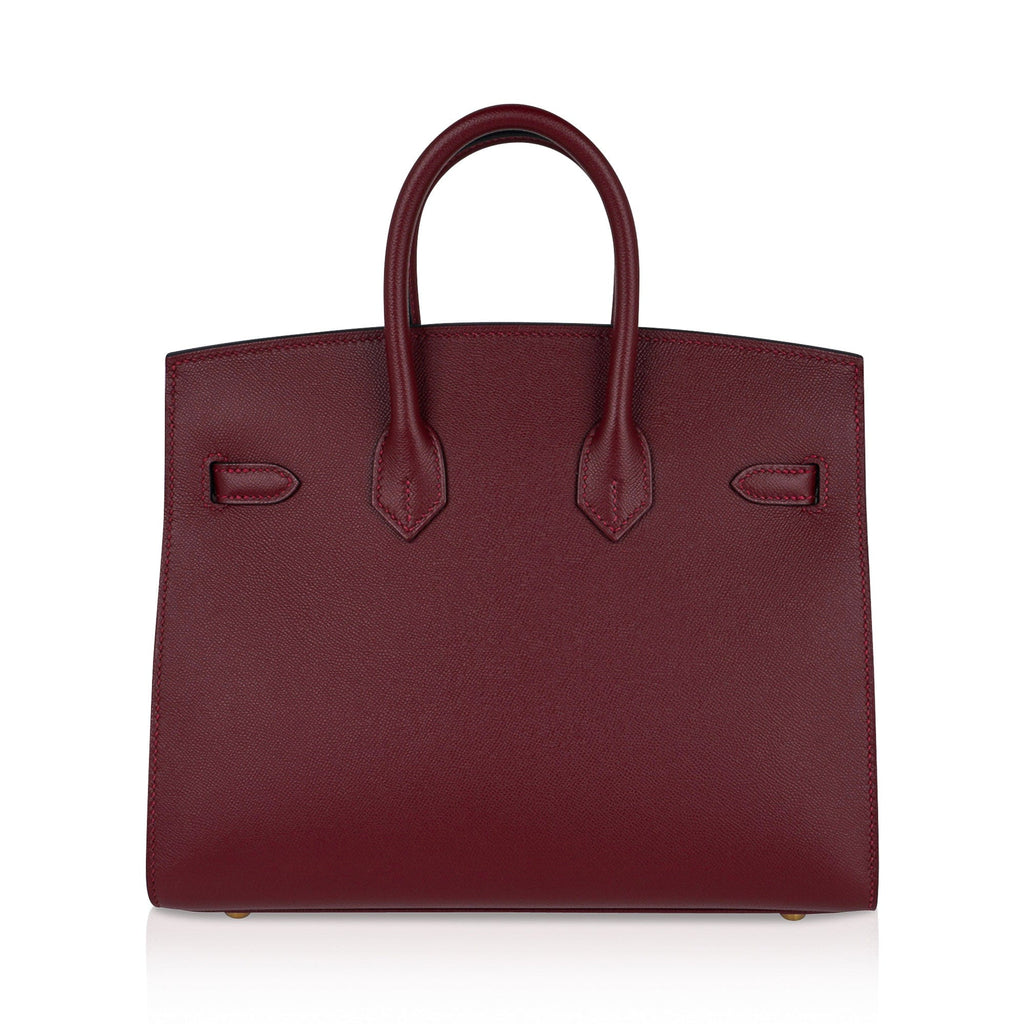 Birkin 25 Bag Sellier Rouge H Gold Hardware Veau Madame Leather