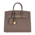 Birkin Sellier 25 Etoupe Gold Hardware Epsom Leather New w/Box