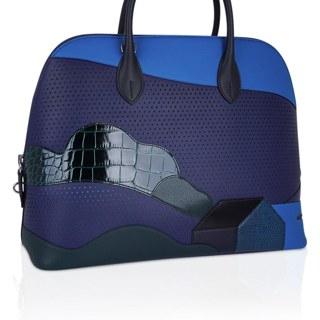 Limited Edition Bolide 1923 35 Bag Au Bout Du Monde with Exotic & Leather Mix