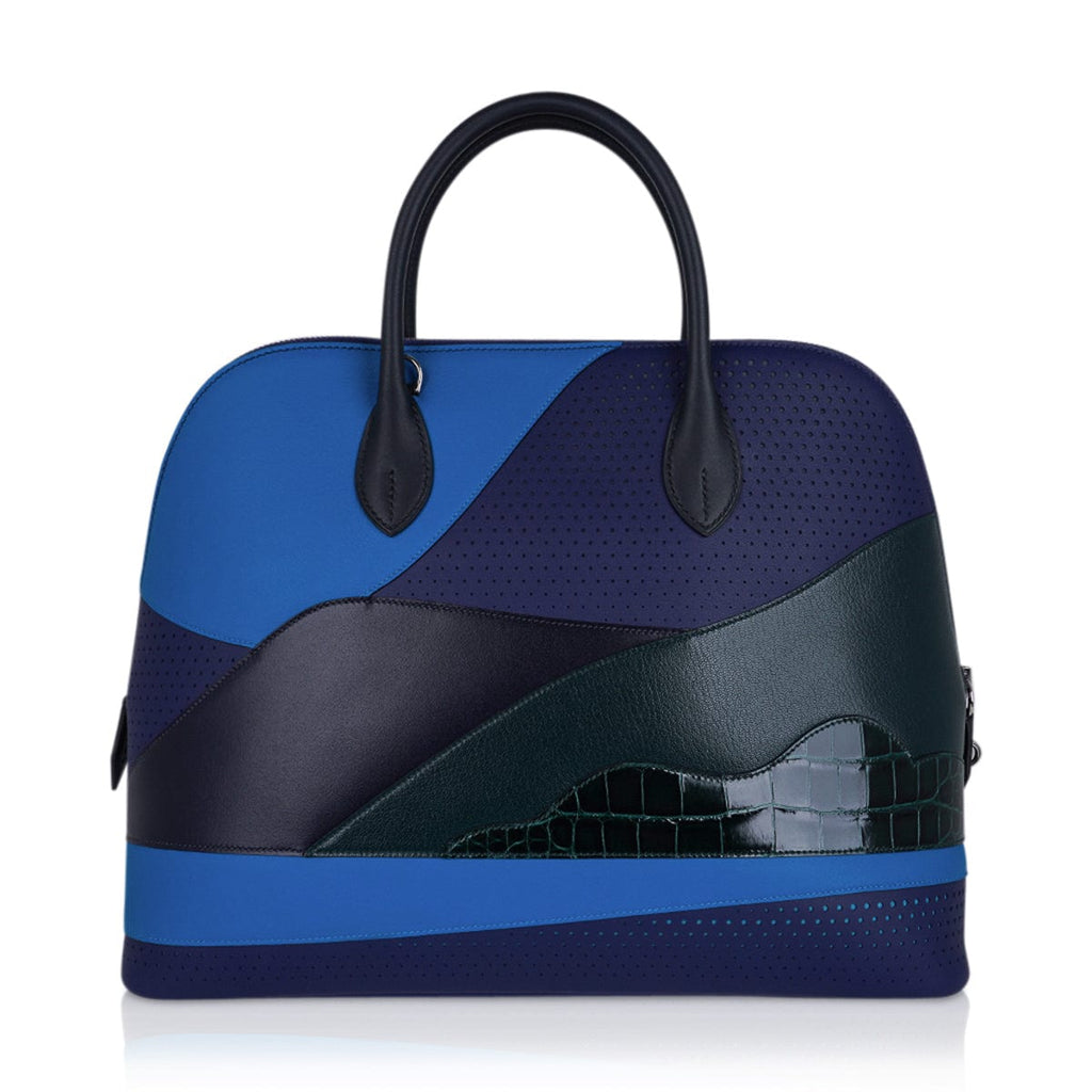 Limited Edition Bolide 1923 35 Bag Au Bout Du Monde with Exotic & Leather Mix