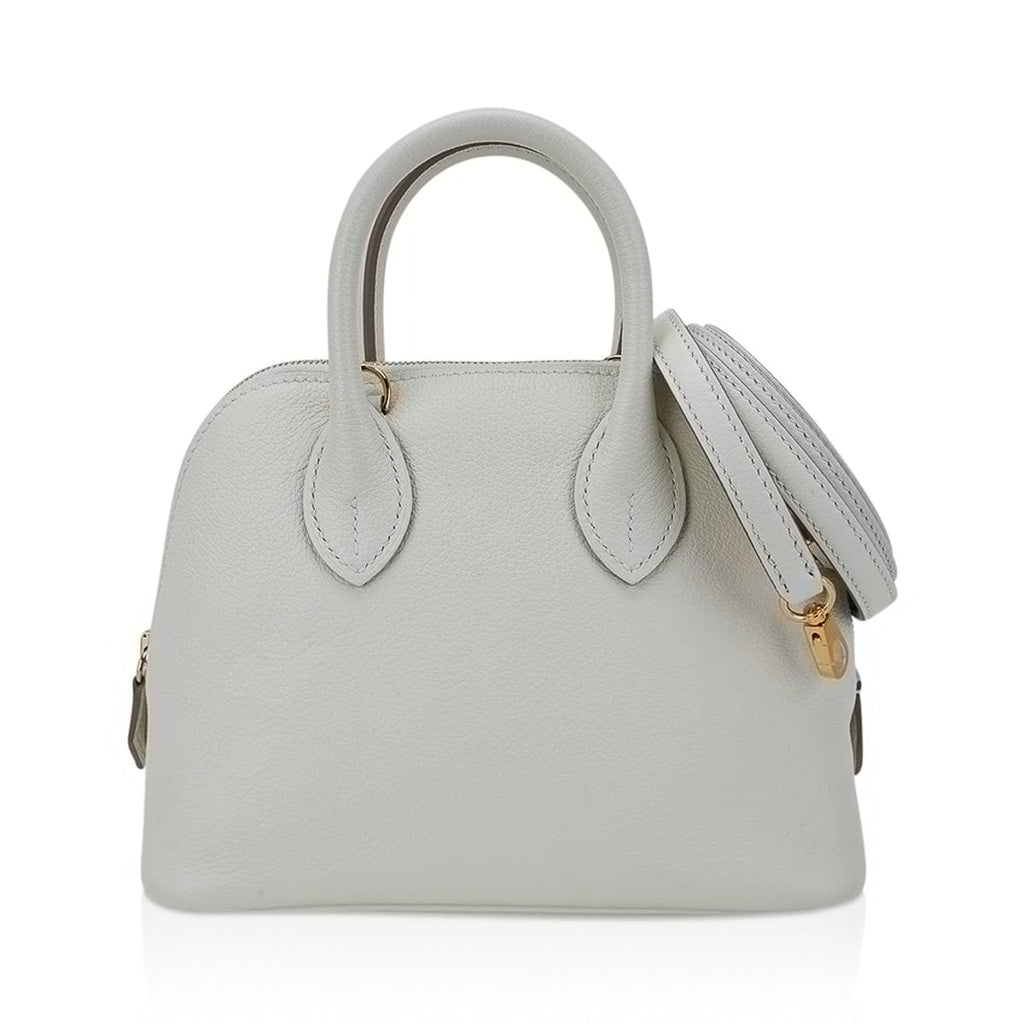 Mini Bolide 1923 Bag Verso Mushroom & Biscuit Evercolor Leather with Gold Hardware