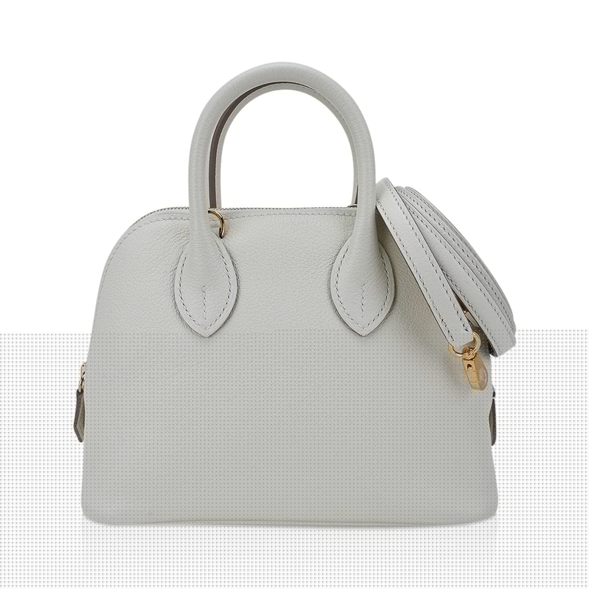 Mini Bolide 1923 Bag Verso Mushroom & Biscuit Evercolor Leather with Gold Hardware