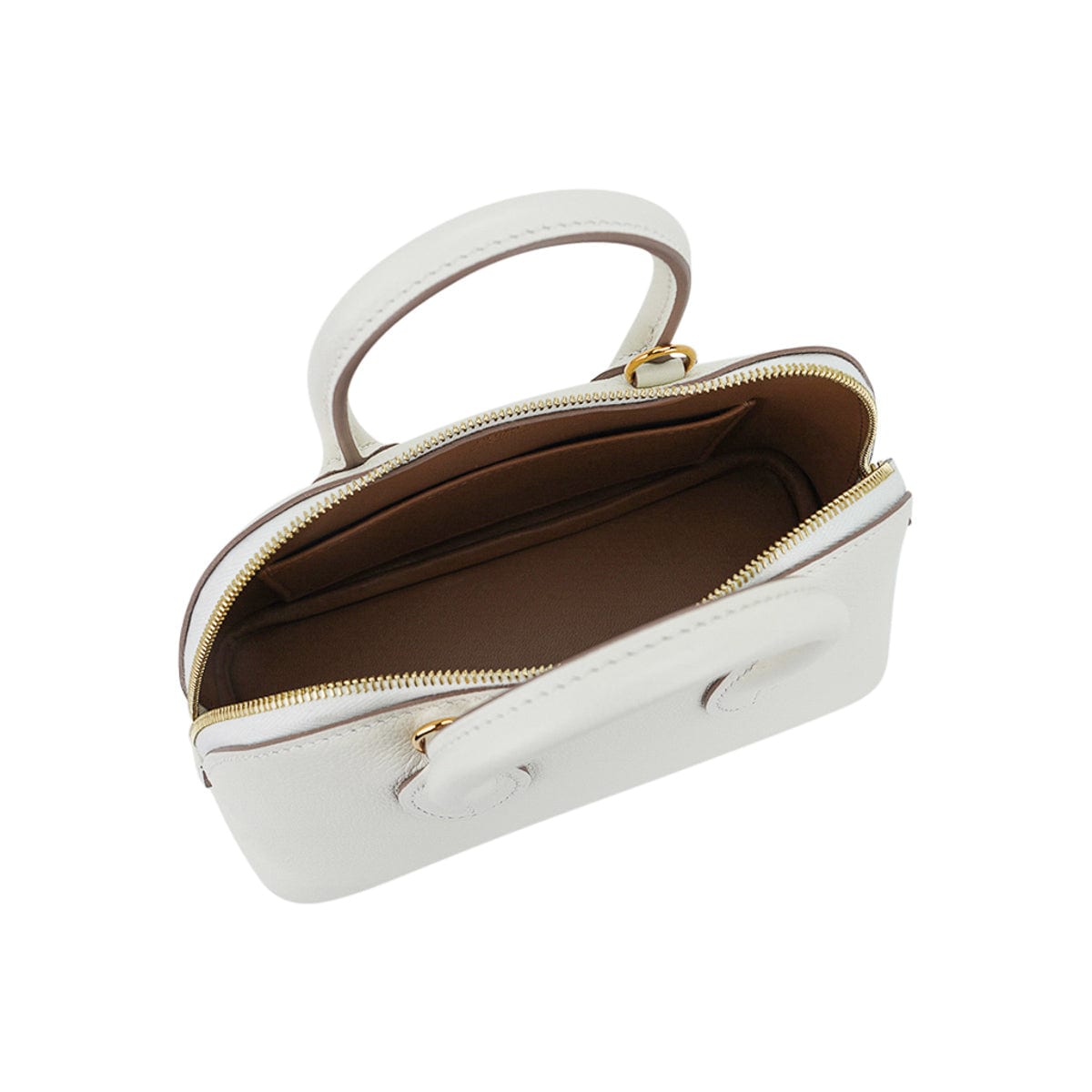 Mini Bolide 1923 Bag Verso Mushroom & Biscuit Evercolor Leather with Gold Hardware