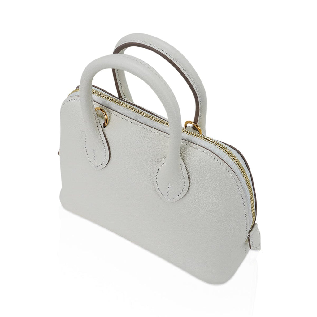 Mini Bolide 1923 Bag Verso Mushroom & Biscuit Evercolor Leather with Gold Hardware