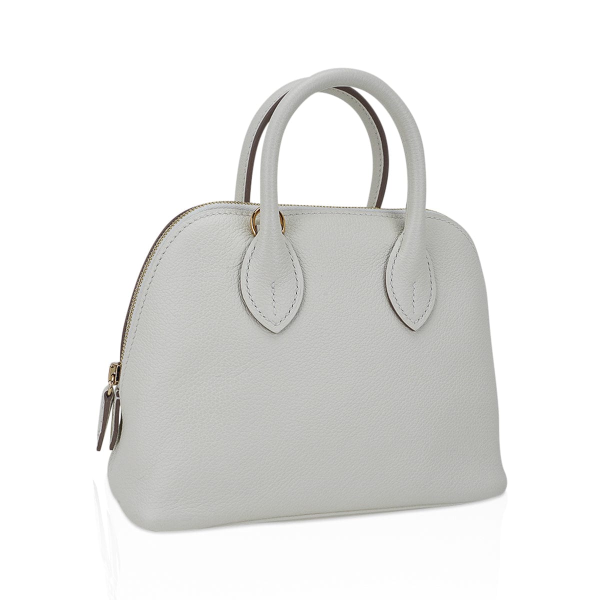 Mini Bolide 1923 Bag Verso Mushroom & Biscuit Evercolor Leather with Gold Hardware
