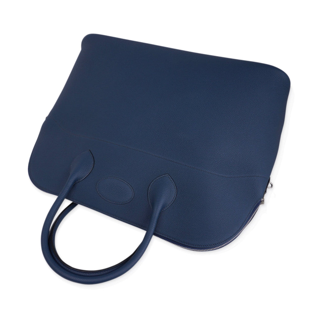 Bolide 45 Bag Blue de Prusse Togo Leather with Palladium Hardware