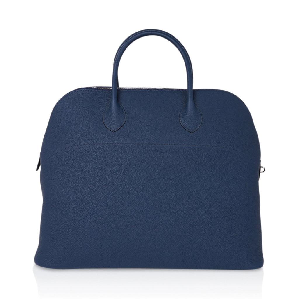 Bolide 45 Bag Blue de Prusse Togo Leather with Palladium Hardware