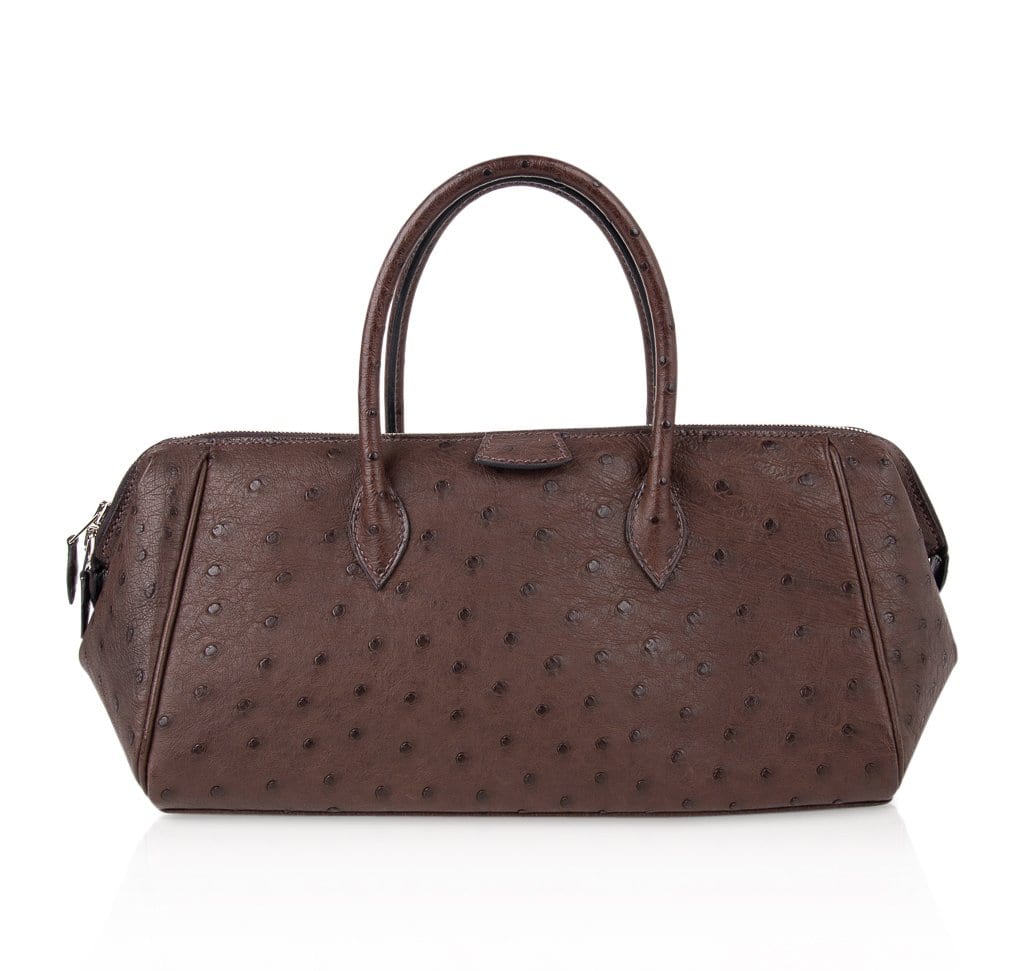 Limited Edition Bombay 27 Bag Marron Fonce Ostrich Small Model