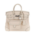 Birkin 25 Cargo Nata Toile Goeland Bag Swift Leather Trim Limited Edition