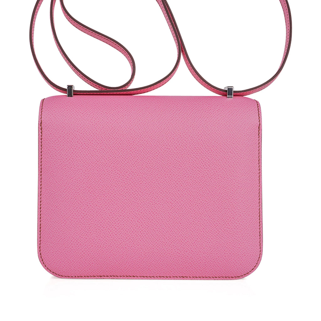 Constance 18 Mini Bag 5P Pink Epsom Palladium Hardware