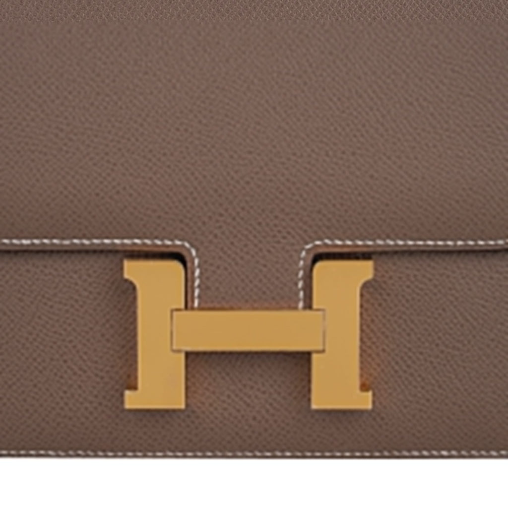 Constance Mini 18 Bag Etoupe Gold Hardware Epsom Leather