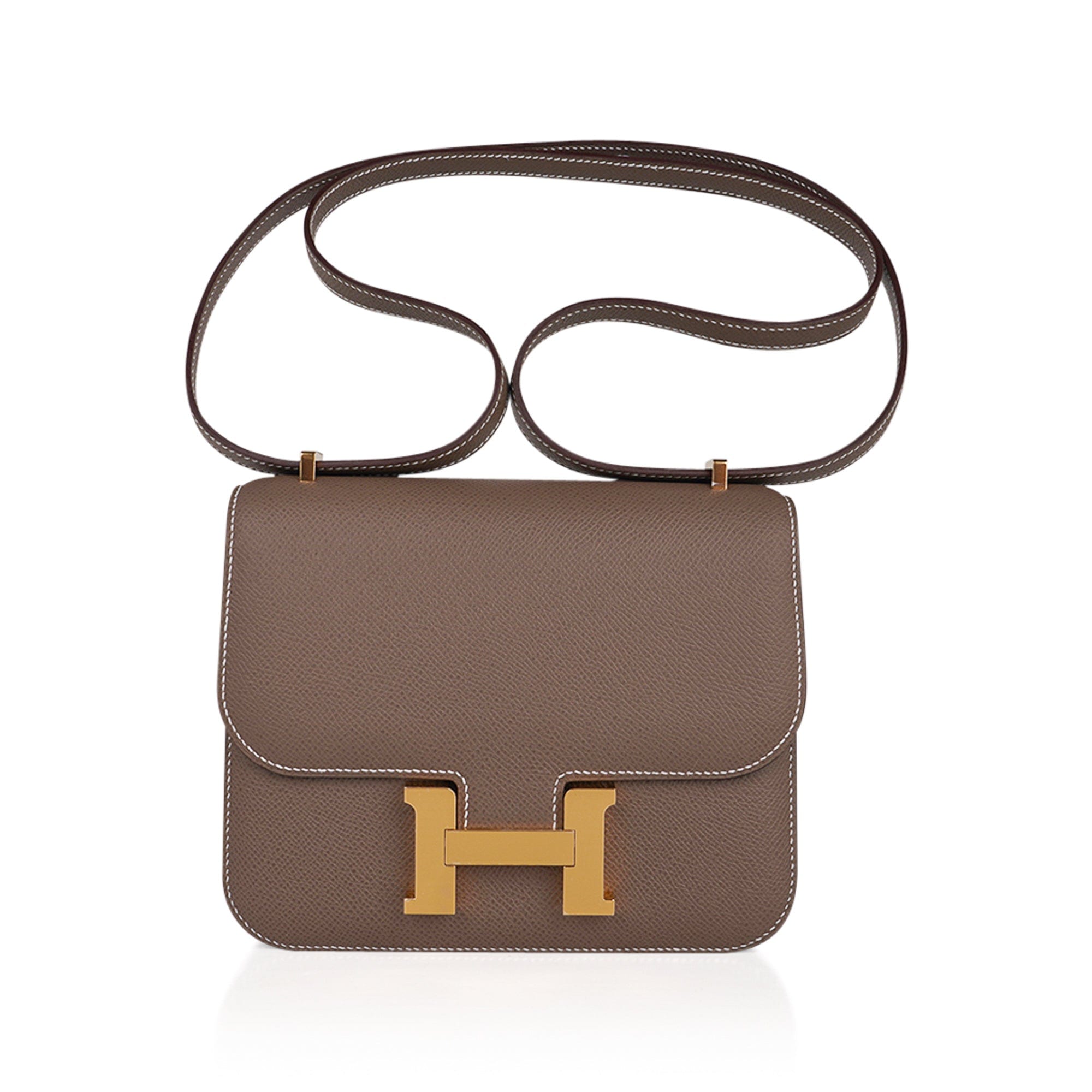 Constance Mini 18 Bag Etoupe Gold Hardware Epsom Leather