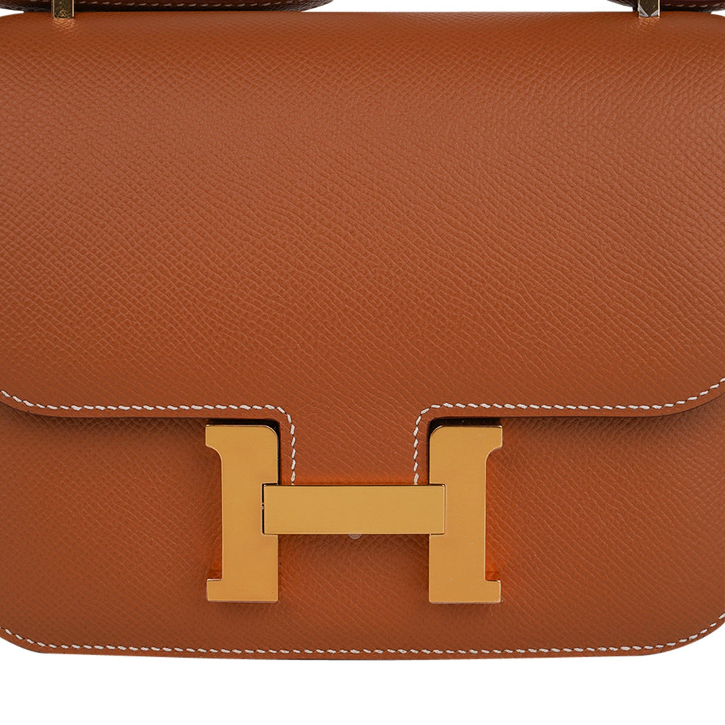 Constance 18 Mini Bag Gold w/ Gold Hardware Epsom Leather