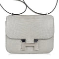 Mini Constance Bag 18 Gris Perle Matte Alligator with Palladium Hardware