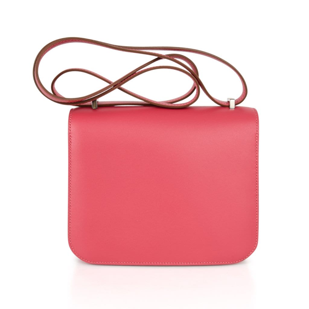 Mini III Constance 18 Bag Rose Lipstick Pink Veau Tadelakt Leather with Palladium Hardware