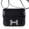 Mini Constance Bag 18 Black Lizard with Palladium Hardware