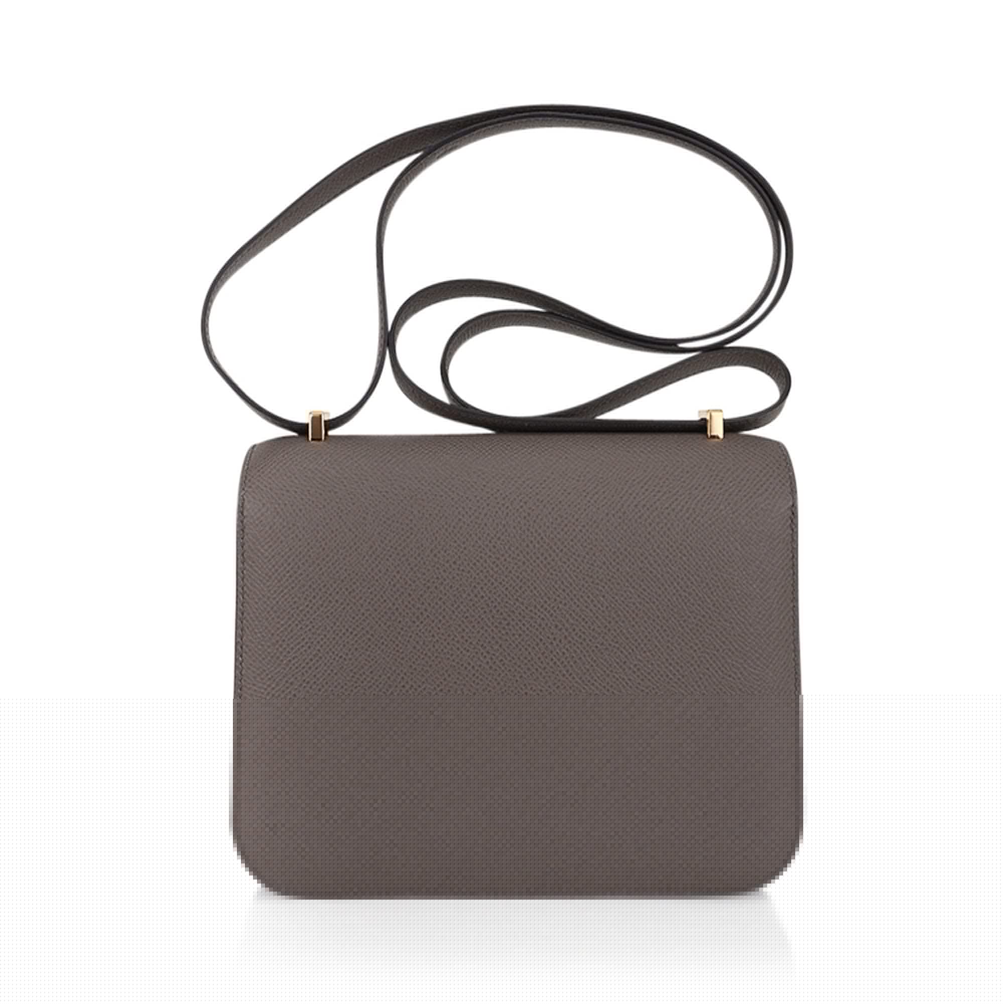 Mini Constance 18 Bag Etain Epsom Leather with Gold Hardware
