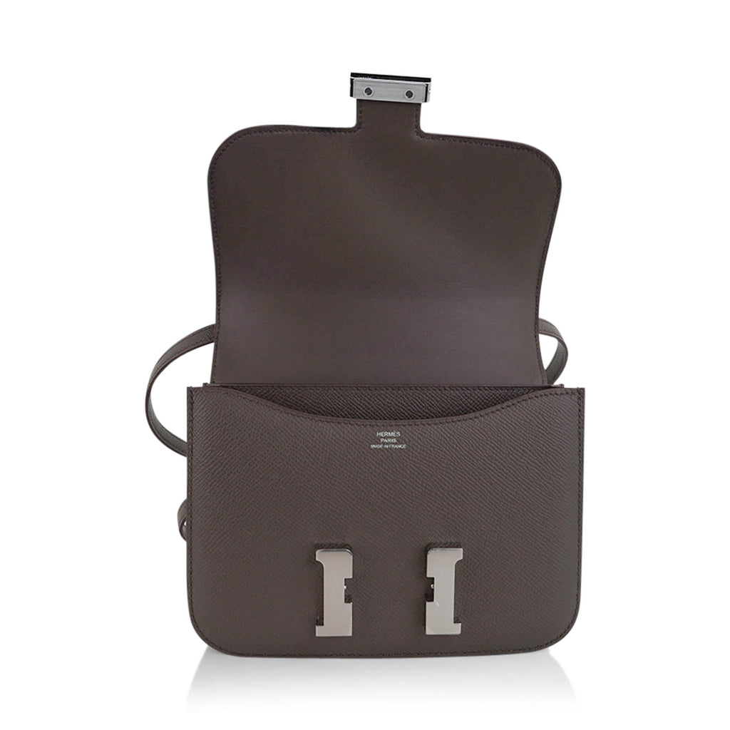 Mini Constance 18 Bag Etain Epsom Leather with Palladium Hardware