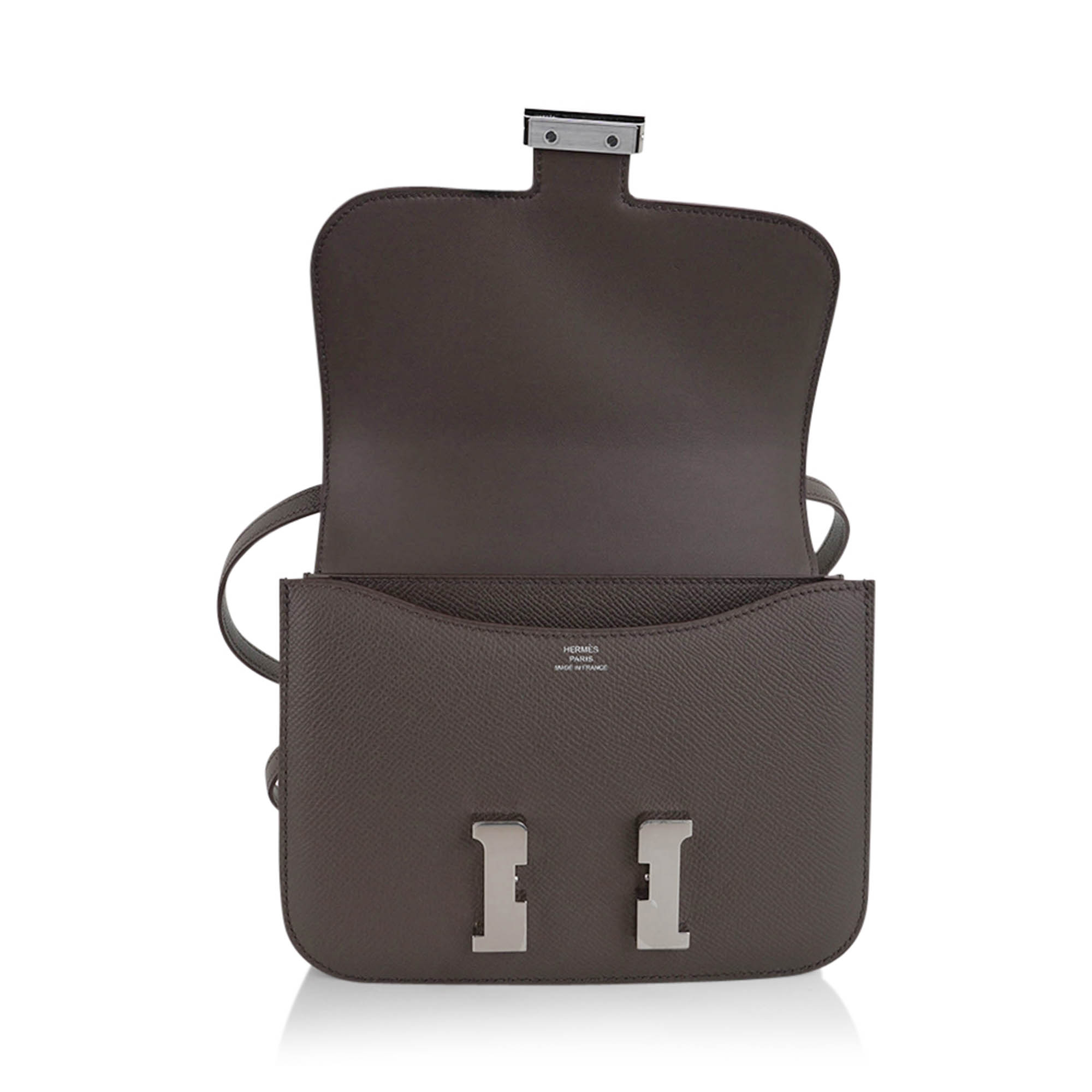 Mini Constance 18 Bag Etain Epsom Leather with Palladium Hardware