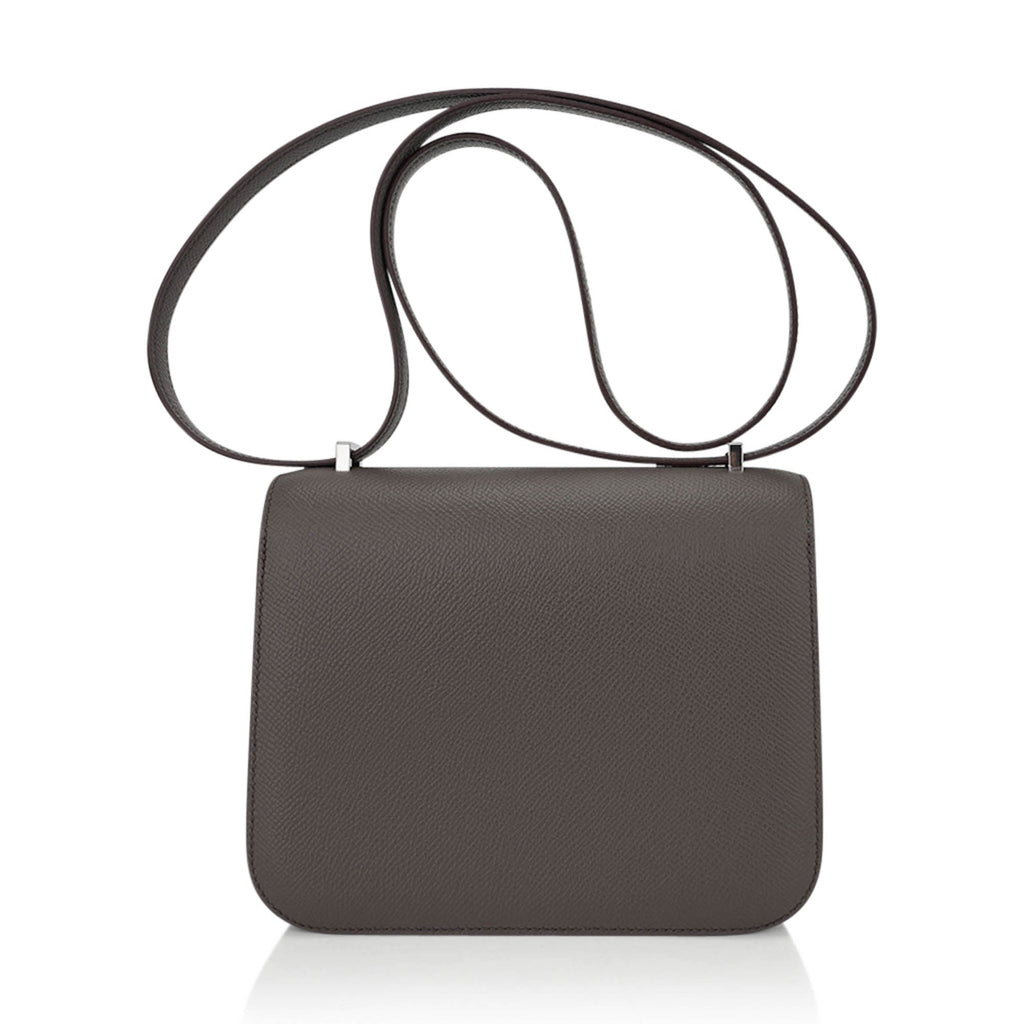 Mini Constance 18 Bag Etain Epsom Leather with Palladium Hardware