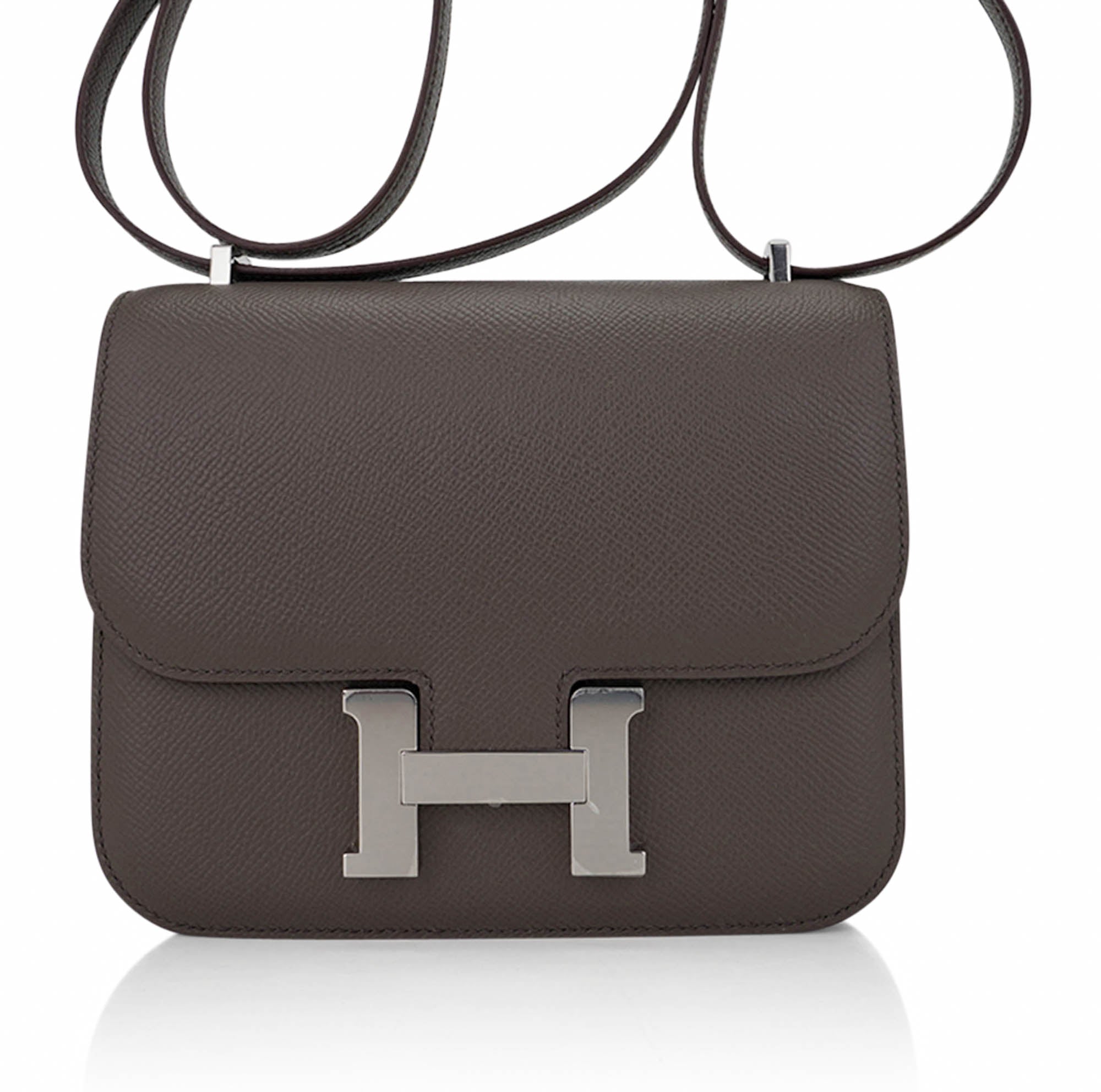 Mini Constance 18 Bag Etain Epsom Leather with Palladium Hardware