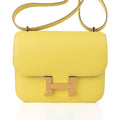 Mini Constance 18 Bag Lime Swift with Gold Hardware