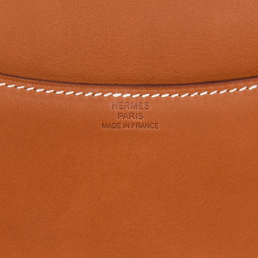 Constance Bag 18 Rare Fauve Barenia Leather Gold Hardware