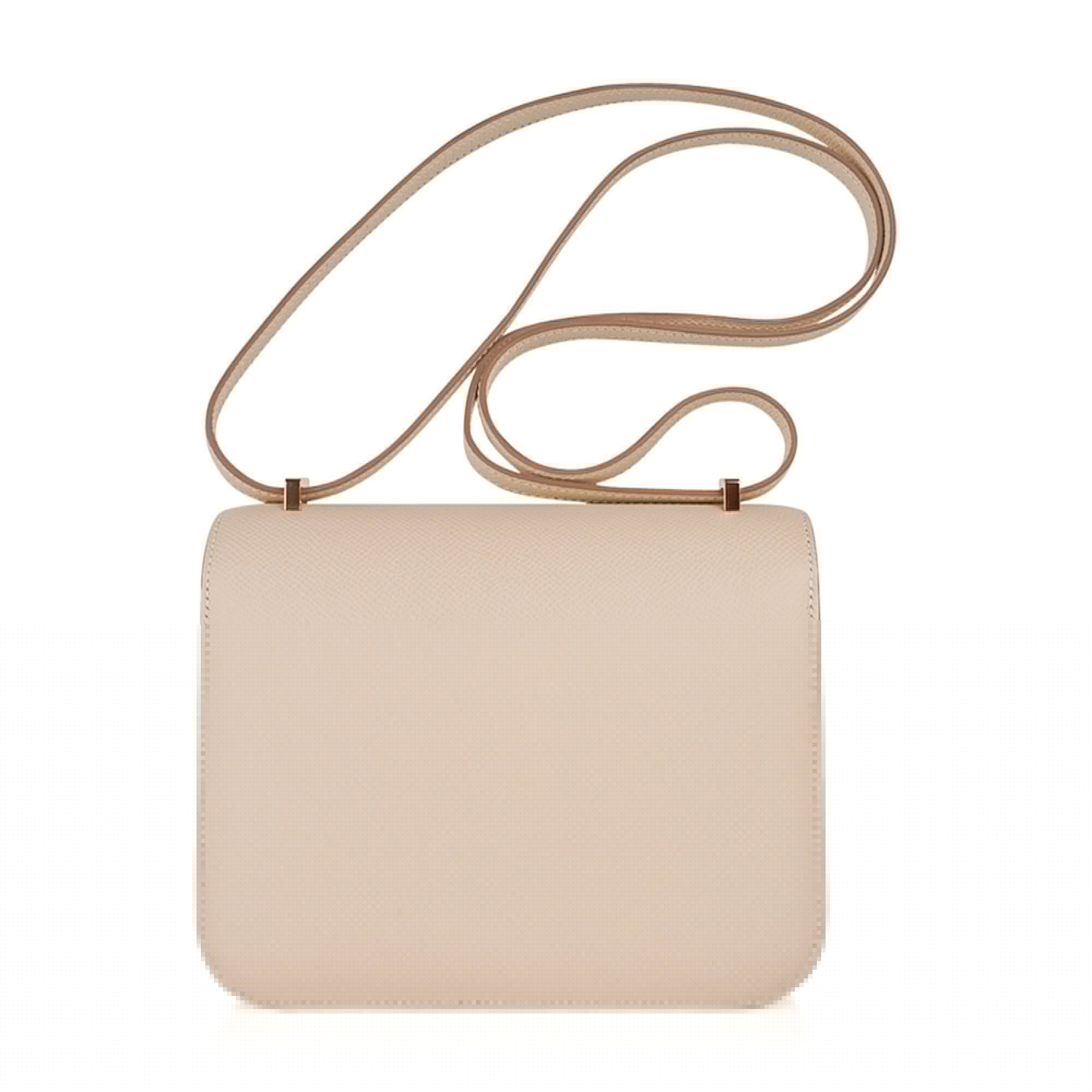 Constance HSS 18 Bag Craie / Gris Perle Rose Gold Hardware