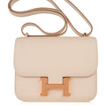 Constance HSS 18 Bag Craie / Gris Perle Rose Gold Hardware
