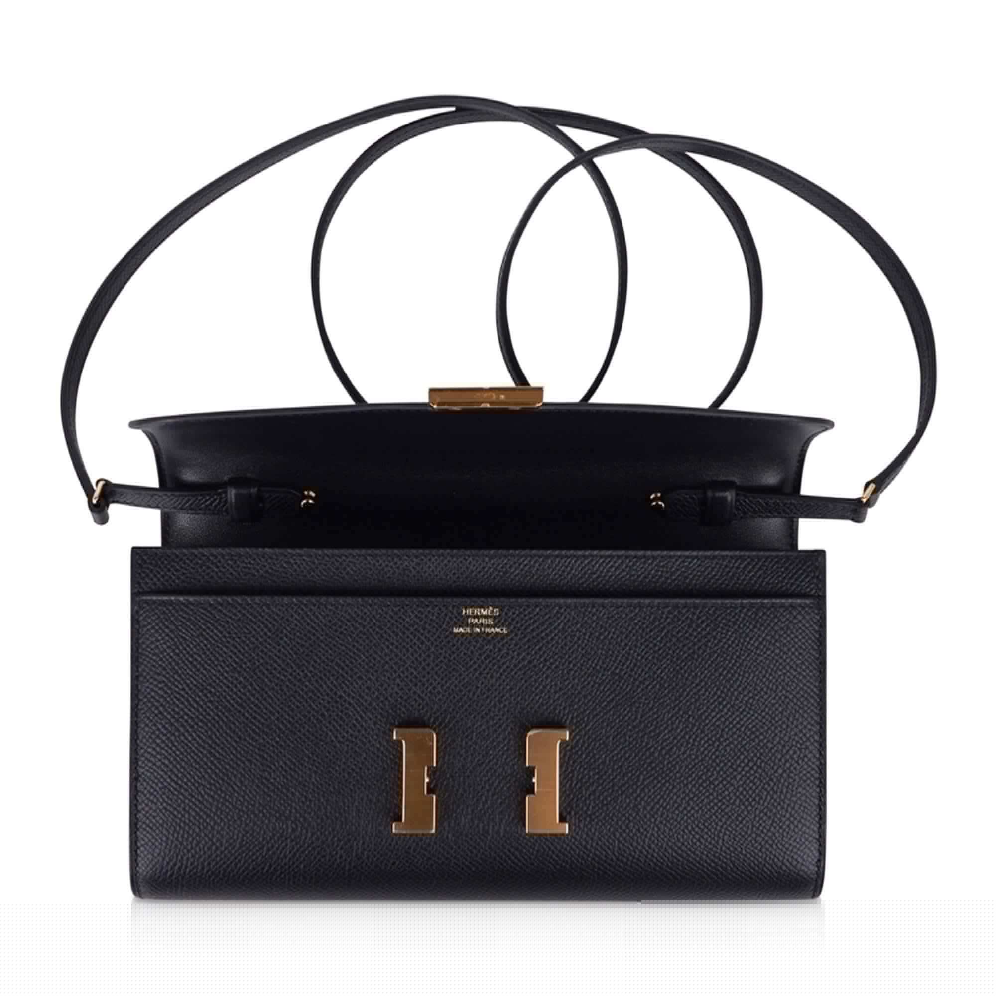 Constance Long To Go Wallet Black Epsom Gold Hardware