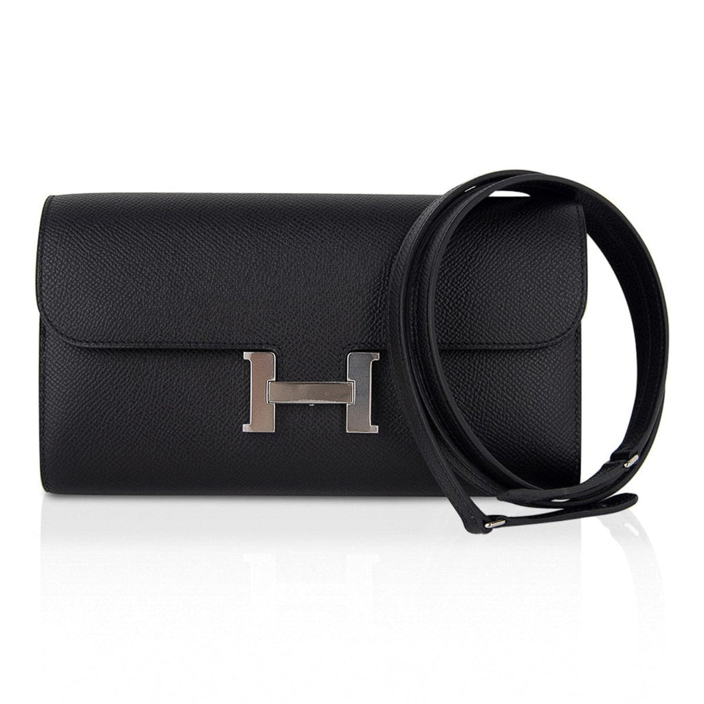 Constance Long To Go Wallet Black Epsom with Palladium Hardware