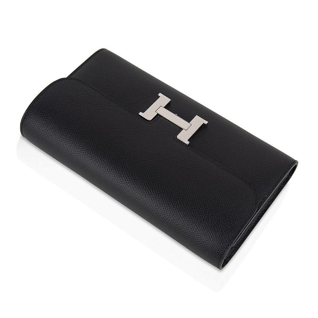 Constance Long To Go Wallet Black Epsom with Palladium Hardware
