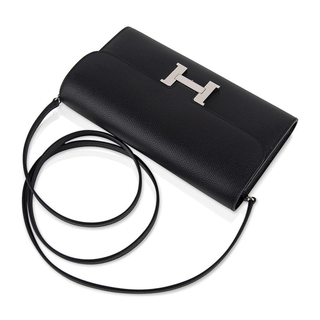 Constance Long To Go Wallet Black Epsom with Palladium Hardware
