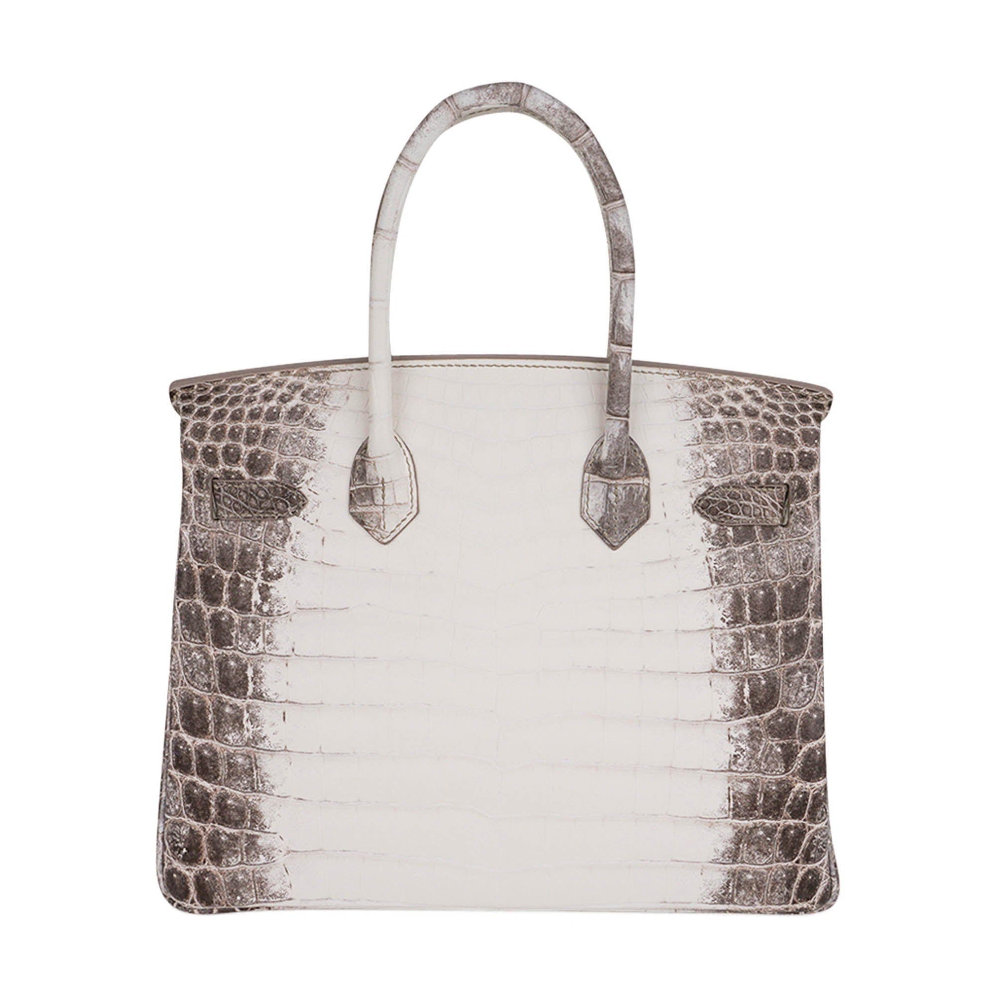 Birkin 30 Bag Diamond Himalaya Blanc Matte Niloticus Crocodile with 18k White Gold Hardware