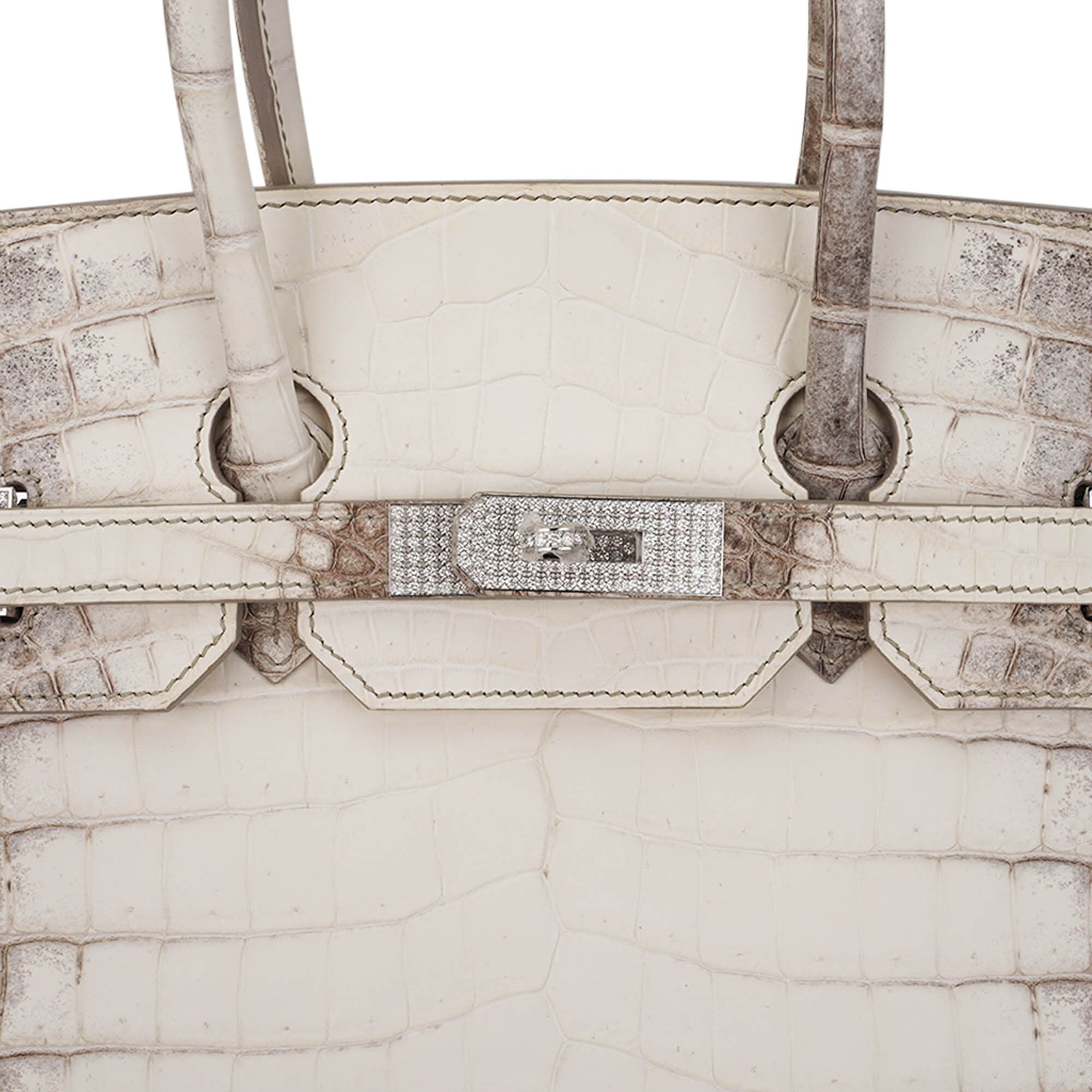 Birkin 35 Diamond Blanc Himalaya Matte Crocodile Limited Edition Bag