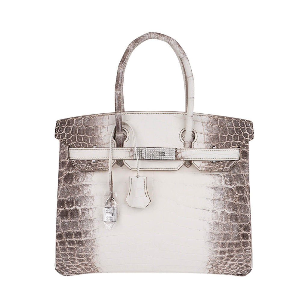 Birkin 30 Bag Diamond Himalaya Blanc Matte Niloticus Crocodile with 18k White Gold Hardware