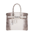 Birkin 30 Bag Diamond Himalaya Blanc Matte Niloticus Crocodile with 18k White Gold Hardware