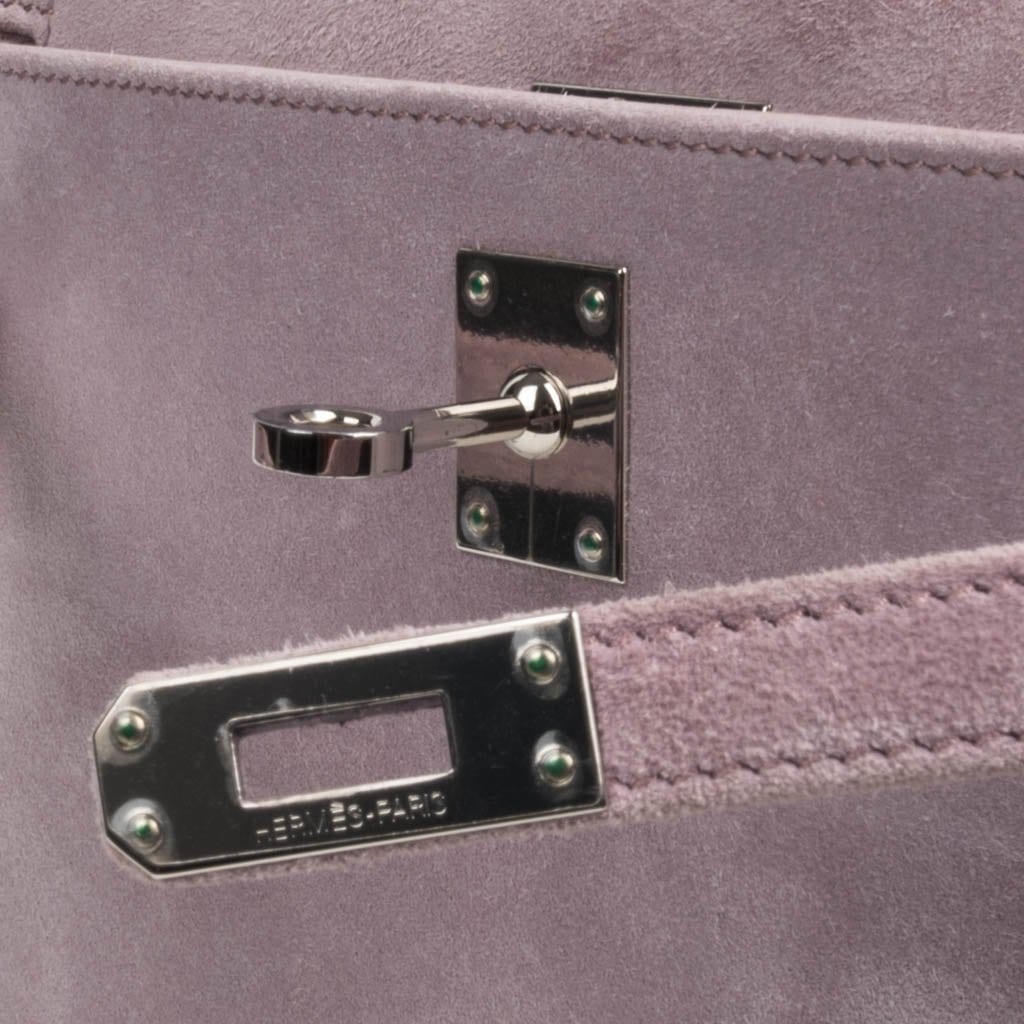 Kelly Pochette Lilac Doblis Suede Palladium
