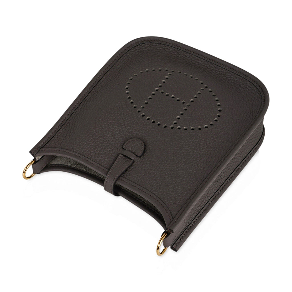 Mini Evelyne TPM Bag Etain Clemence Leather with Gold Hardware